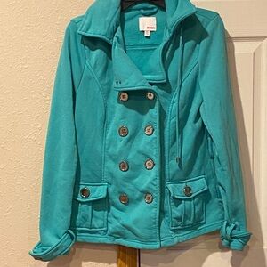 Sonoma Women's Turquoise Pea Coat